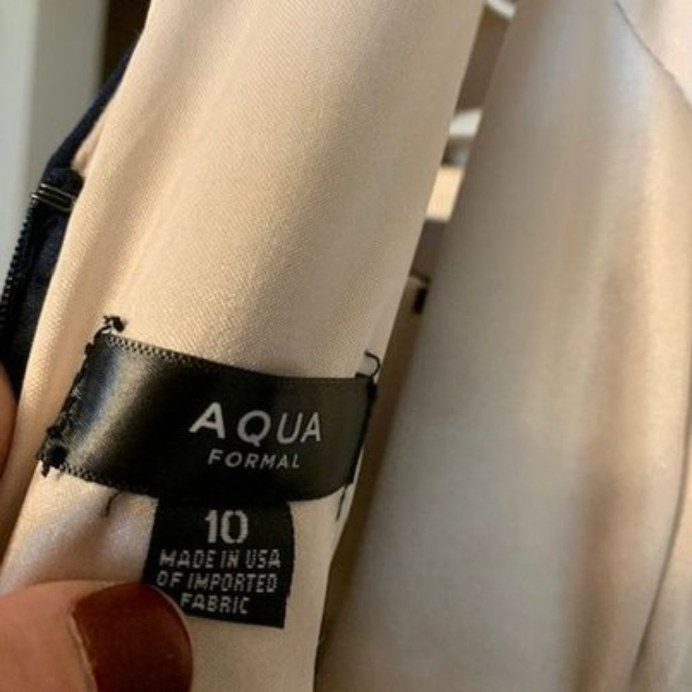 AQUA Embellished-Waist Gown - Picture 6 of 7